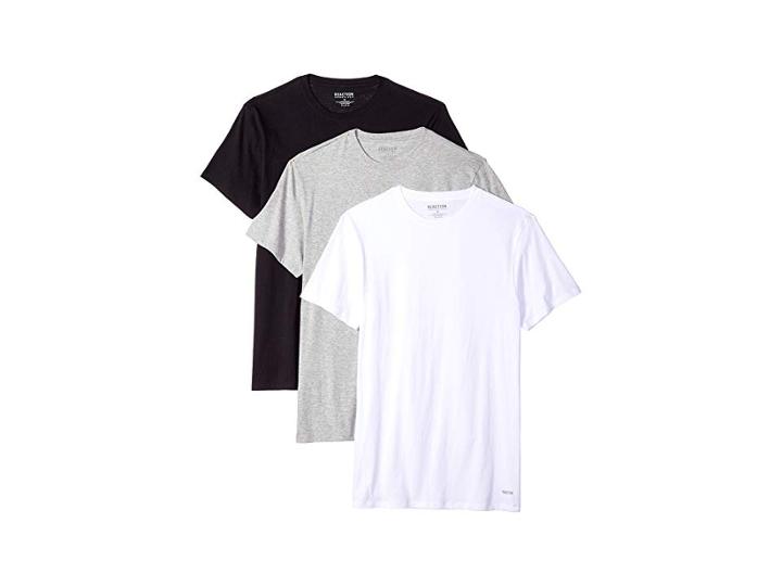 Kenneth Cole Reaction 3-pack Classic Fit Crew Neck Tee (white/grey Heather/black) Men's T Shirt