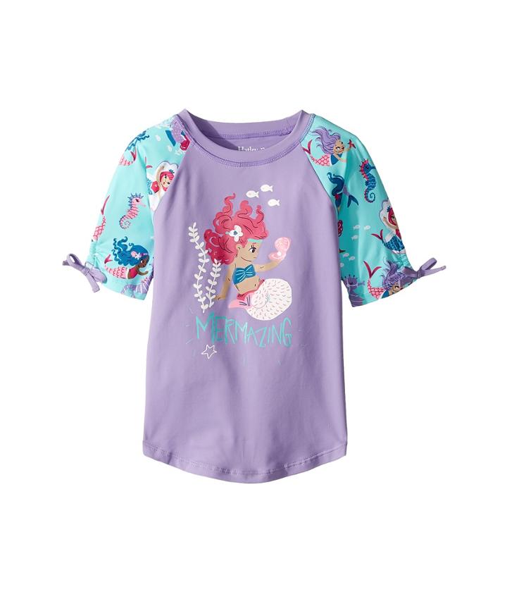Hatley Kids Underwater Kingdom Short Sleeve Rashguard (toddler/little Kids/big Kids) (purple) Girl's Swimwear
