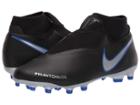 Nike Phantom Vsn Academy Df Mg (black/metallic Silver/racer Blue) Men's Soccer Shoes