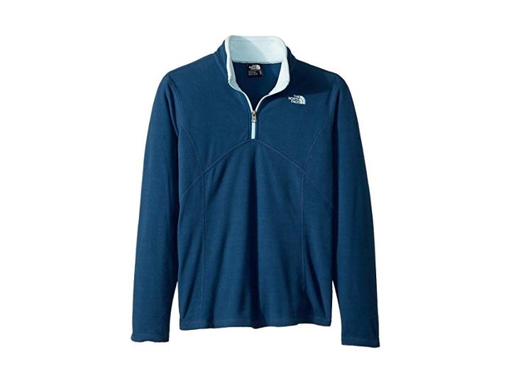 The North Face Kids Glacier 1/4 Zip (little Kids/big Kids) (blue Wing Teal) Girl's Long Sleeve Pullover