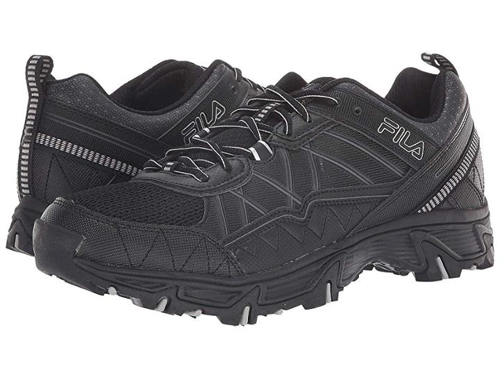 Fila At Peake 20 (black/dark Shadow/metallic Silver) Men's Running Shoes