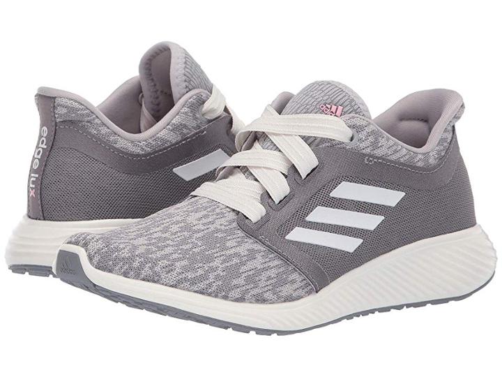 Adidas Kids Edge Lux 3 (big Kid) (grey Three/cloud White/true Pink) Girls Shoes