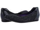 Vaneli Qadim (black Suede/black Nappa/black Elastic/silver Studs) Women's Flat Shoes