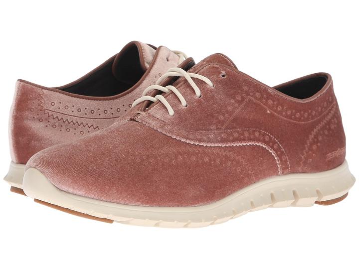 Cole Haan Zerogrand Oxford Wingtip (nude Velvet) Women's Shoes