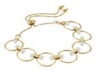 Rebecca Minkoff Encircled Floating Pearls Pulley Bracelet (gold/pearl) Bracelet