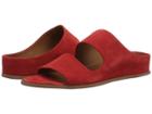 Aquatalia Abbey Slide (red Suede) Women's Wedge Shoes