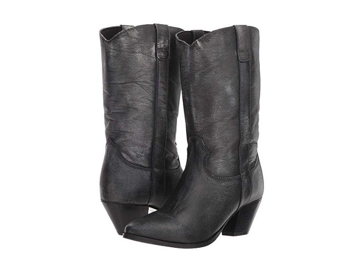 Dingo Tina (black Distressed) Cowboy Boots