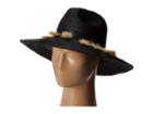 Michael Stars Mytros Tassel Wide Brim Hat (black) Caps