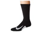 Nike Elite Running Cushion Crew Socks (black/white/white) Crew Cut Socks Shoes