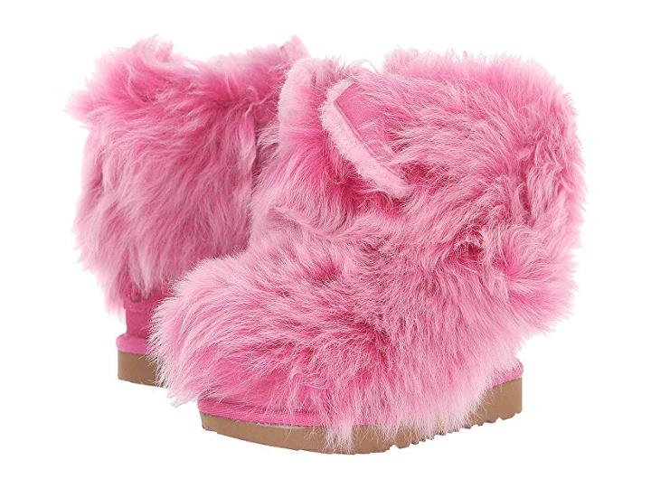 Ugg Kids Pinkipuff Classic Ii (toddler/little Kid) (pink Azalea) Girls Shoes