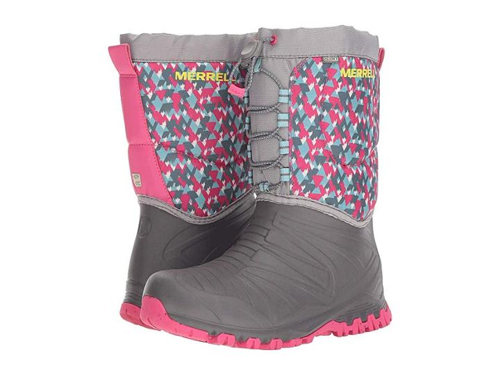 Merrell Kids Snow Quest Lite Waterproof (big Kid) (grey/print) Girls Shoes