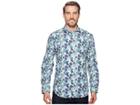 Bugatchi Shaped Fit Long Sleeve Woven Shirt (amethyst) Men's Long Sleeve Button Up