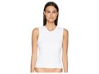 Letarte Sleeveless Zip-up Rashguard (white) Women's Swimwear