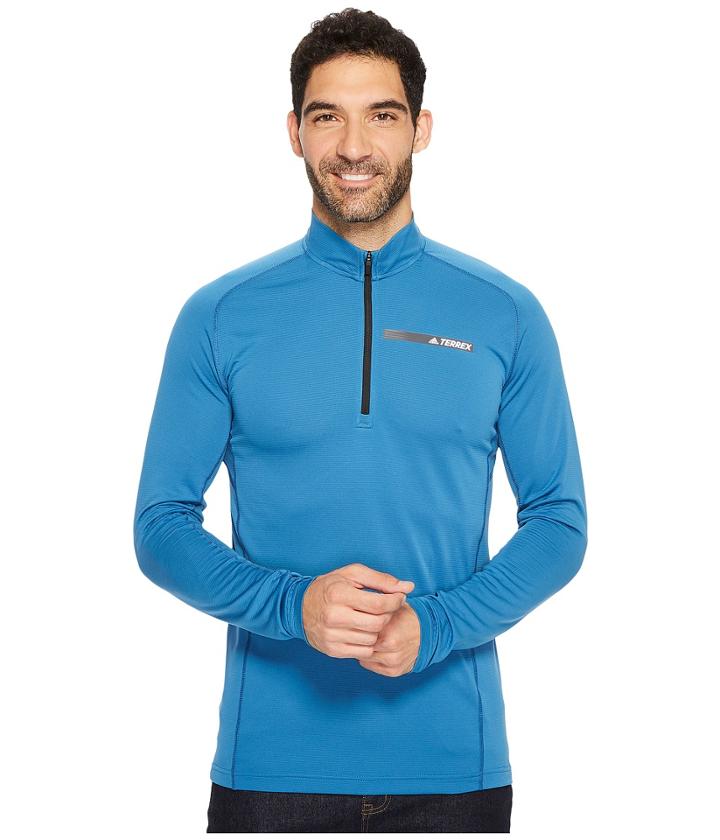 Adidas Outdoor Terrex Tracerocker 1/2 Zip Top (core Blue) Men's Long Sleeve Pullover