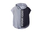 Under Armour Kids Threadborne Short Sleeve Hoodie (big Kids) (steel Fade Heather/black) Girl's Sweatshirt
