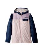 Columbia Kids Mountain Side Lined Windbreaker (little Kids/big Kids) (carbon/whitened Pink/phantom Purple) Girl's Coat