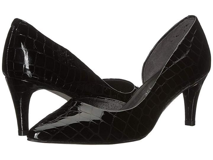 Walking Cradles Surge (black Lagart Croc Patent Leather) Women's Shoes