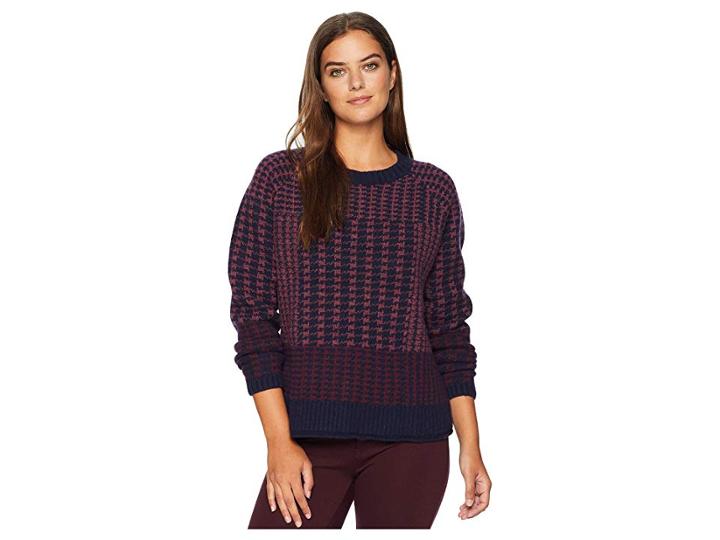 Pendleton Plaid Lambs Wool Pullover (winetasting Multi) Women's Clothing