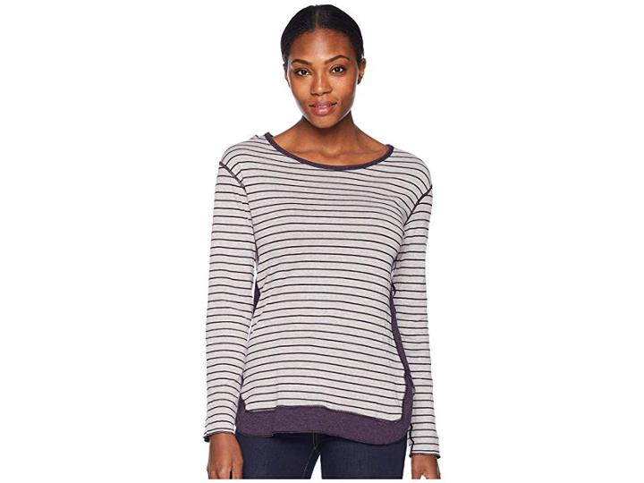 Columbia Winter Adventuretm Long Sleeve Tee (astral Stripe) Women's Long Sleeve Pullover