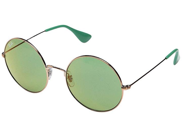 Ray-ban 0rb3592 55mm (shiny Copper Frame/green Mirror Red Lens) Fashion Sunglasses