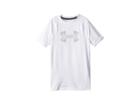 Under Armour Kids Armour Short Sleeve (big Kids) (white/white/overcast Gray) Boy's Clothing
