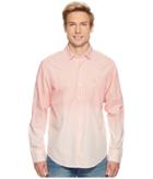 Tommy Bahama Fadeaway Beach Striped Shirt (burnt Coral) Men's Clothing