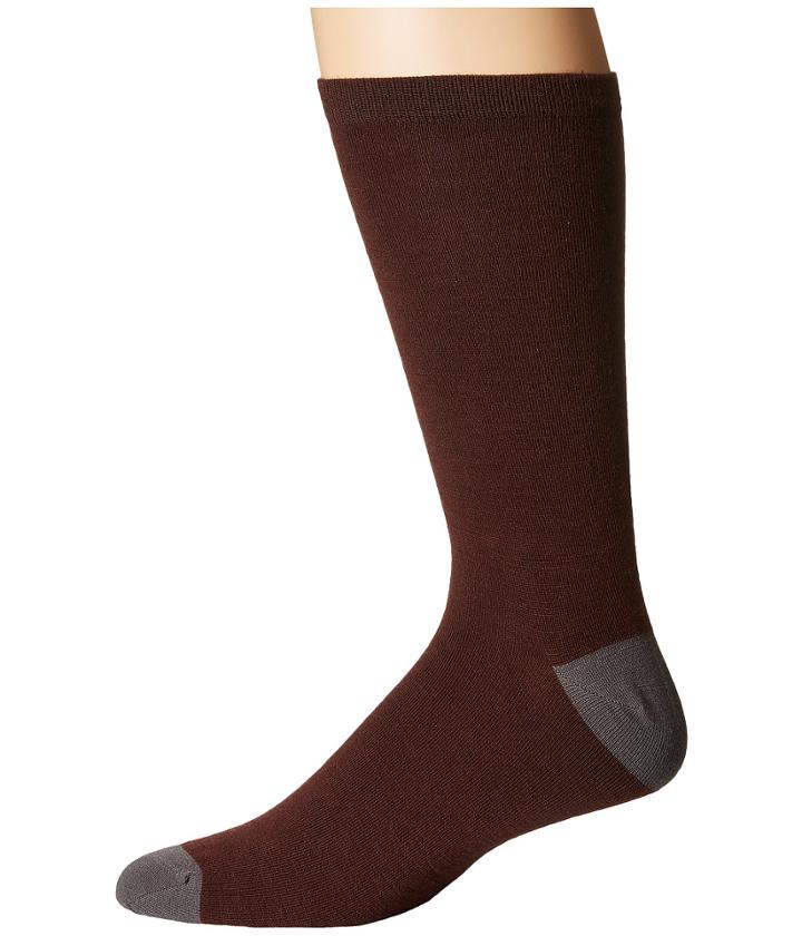 Ugg Merino Wool Color Blocked Crew Sock (port) Men's Crew Cut Socks Shoes