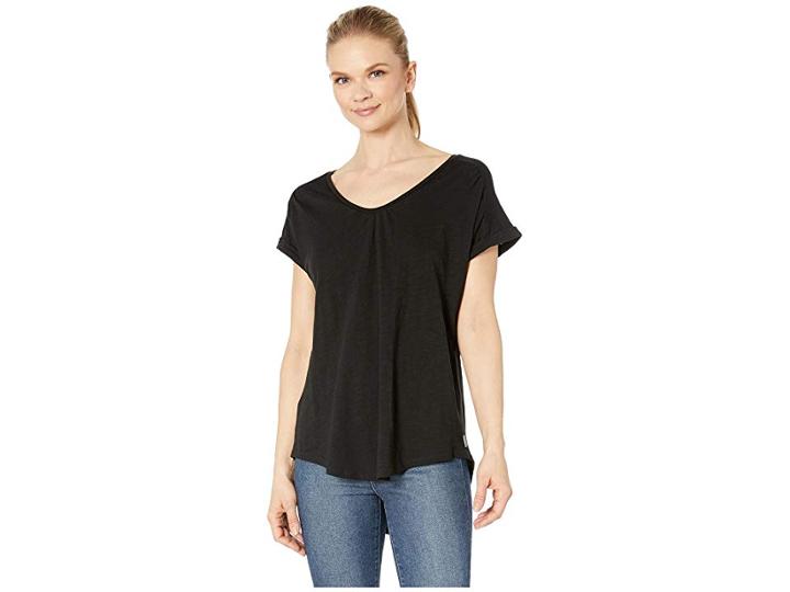 Eddie Bauer Gatecheck Tunic Tee (black) Women's Clothing