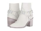 Frye Flynn Deco Stud Harness Short (white Polished Soft Full Grain) Women's Pull-on Boots