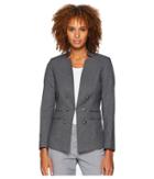Tahari By Asl Military Style Twill Jacket (grey) Women's Coat