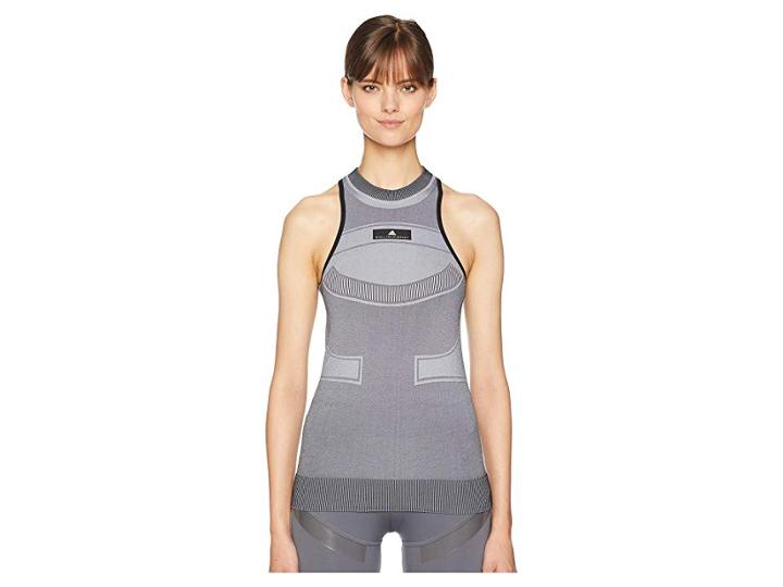 Adidas By Stella Mccartney Run Ultra Seamless Tank Cx2280 (black/white) Women's Clothing