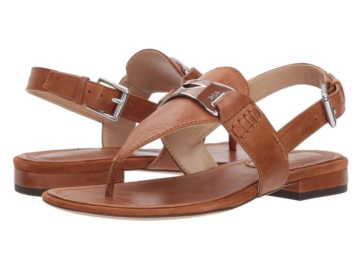 Lauren Ralph Lauren Dayna (deep Saddle Tan Super Soft Leather) Women's Shoes