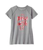 Under Armour Kids Born With It Short Sleeve Tee (big Kids) (steel Light Heather/penta Pink) Girl's T Shirt