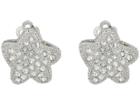 Nina Starfish Pave Clip Swarovski Earrings (rhodium/white) Earring