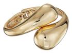 Robert Lee Morris Shiny And Brushed Gold Curved Bypass Bracelet (gold) Bracelet