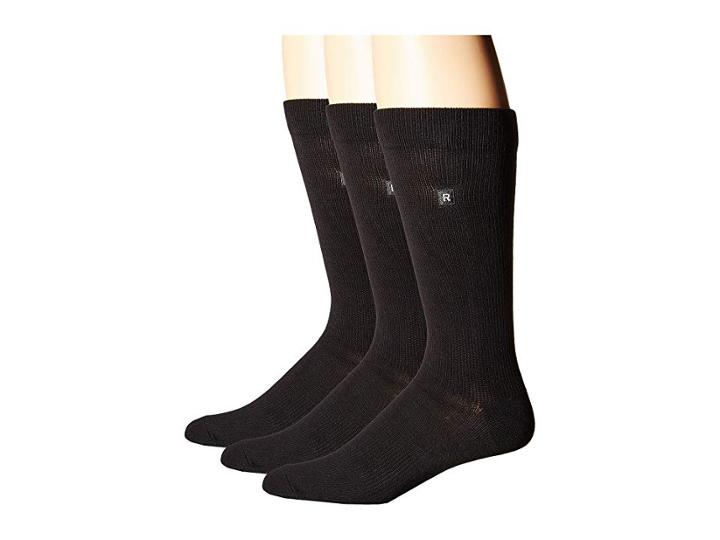 Richer Poorer Base Basic 3-pack Athletic (black) Men's Crew Cut Socks Shoes