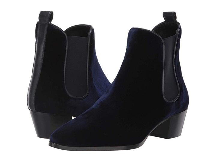 L.k. Bennett Becky (blue/navy Velvet) Women's Boots