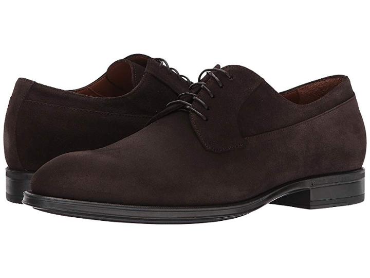 Aquatalia Decker (dark Brown Suede) Men's Lace Up Casual Shoes