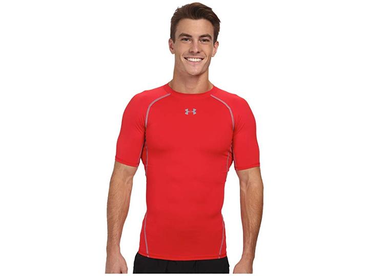 Under Armour Armour(r) Heatgear(r) S/s Tee (red/steel) Men's T Shirt