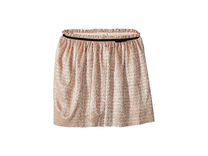Kate Spade New York Kids Metallic Knit Skirt (big Kids) (gold) Girl's Skirt