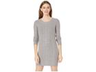 Jack By Bb Dakota Keeps Getting Sweater Cable Knit Dress (light Heather Grey) Women's Dress
