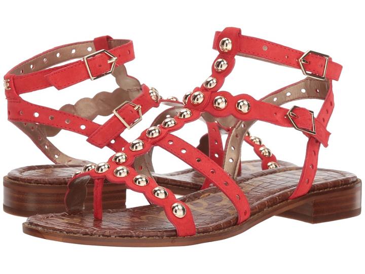 Sam Edelman Elisa (coral Punch Kid Suede Leather) Women's Sandals