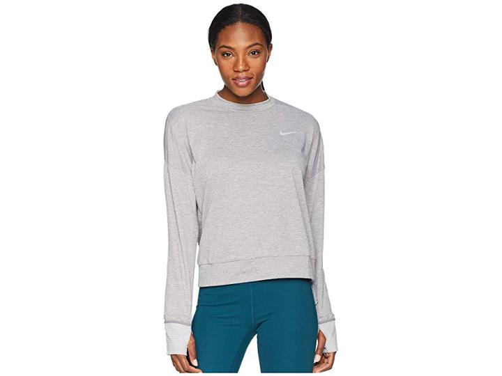 Nike Thermasphere Element 2.0 Crew Top (gunsmoke/heather) Women's Long Sleeve Pullover