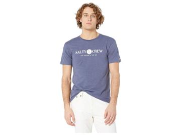 Salty Crew Railed Heather Short Sleeve Tee (navy/heather) Men's T Shirt