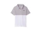 Under Armour Kids Threadborne Blocked Polo (big Kids) (overcast Gray Medium/white/rhino Gray) Boy's Clothing