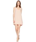 Splendid Crosshatch V-neck Tunic Dress (pink Beige) Women's Dress