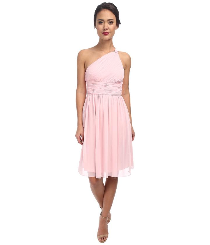 Donna Morgan Rhea One-shoulder Dress (blush) Women's Dress