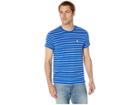 U.s. Polo Assn. Thin Stripe Crew Neck Tee (blue Raft) Men's Clothing