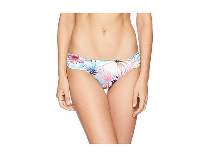 Tommy Bahama Fronds Ferdi Reversible Shirred Hipster (white) Women's Swimwear