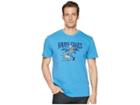Life Is Good Happy Trails Crusher Tee (marina Blue) Men's Short Sleeve Pullover